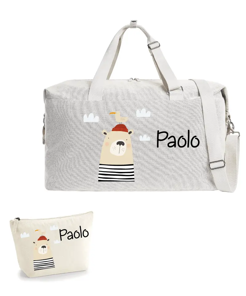 Borsone Mamma per Ospedale e Nascita – Mommy Bag Personalizzabile con Nome e Pochette abbinata