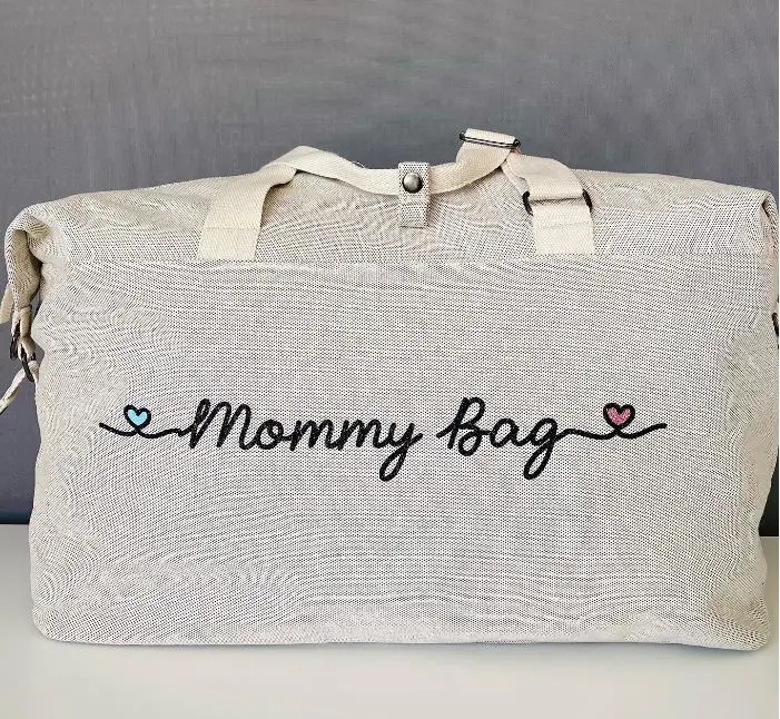 Borsone Mamma per Ospedale e Nascita – Mommy's Bag cuori Azzurro/Rosa
