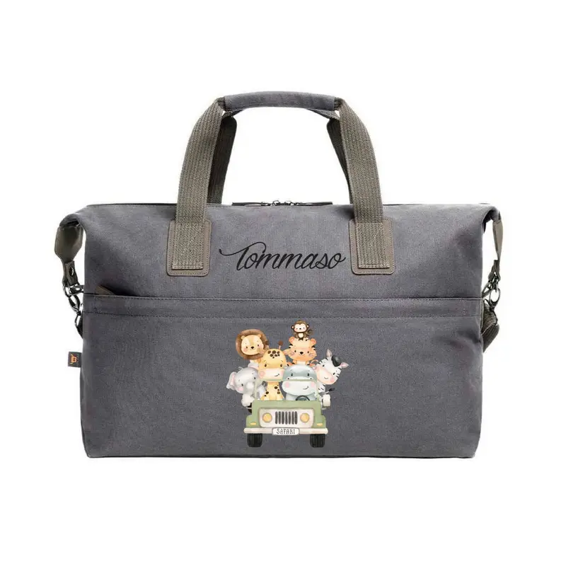 Borsone Medio in Cotone safari Verde personalizzabile