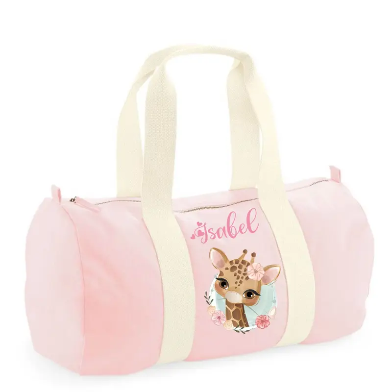 Borsone Nascita Personalizzato in Cotone Giraffa