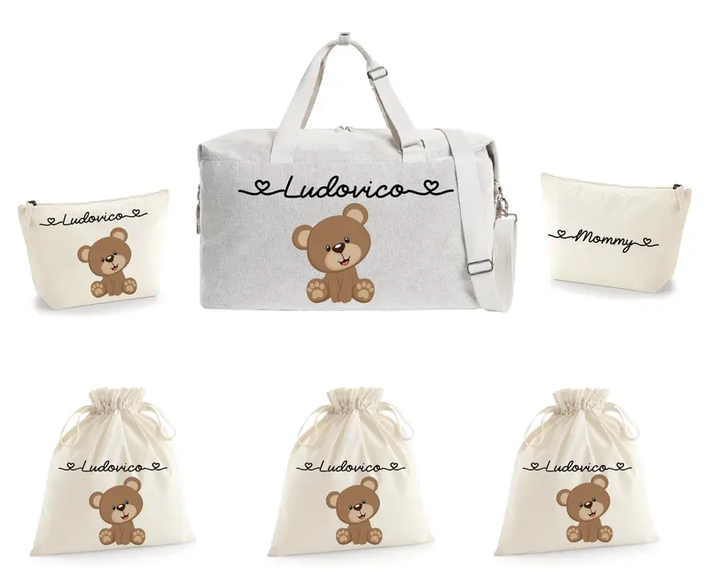 Borsone Parto Neonato – Set Completo Personalizzato Orsetto