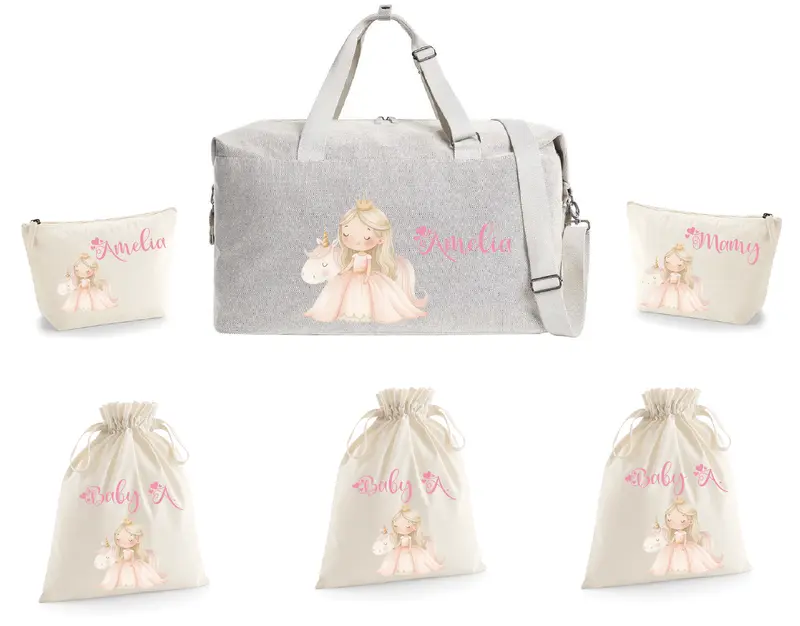 Borsone Parto Neonato – Set Completo Personalizzato Principessa