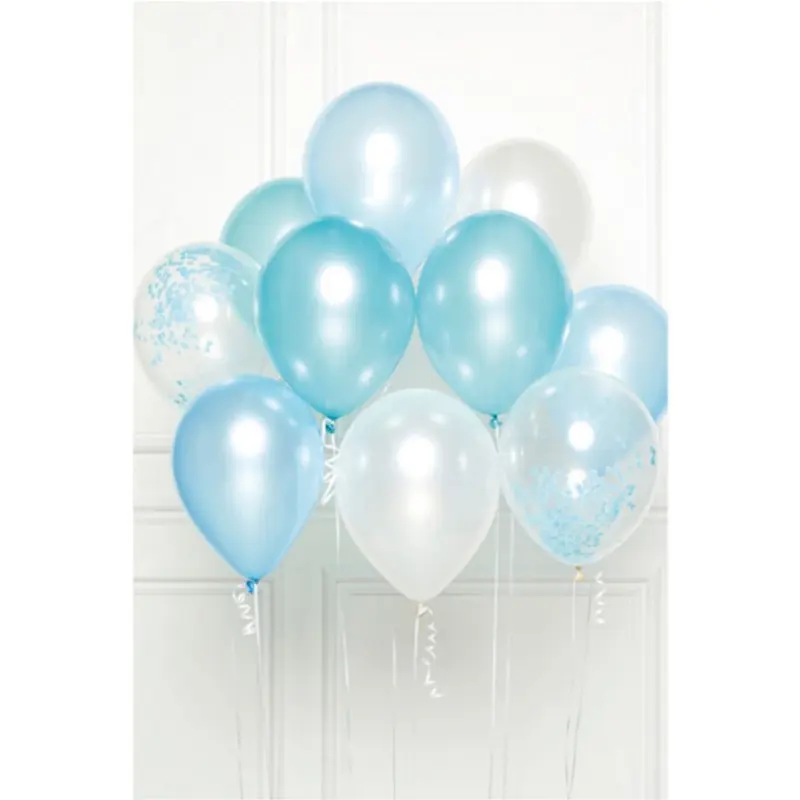 Bouquet palloncini in lattice mix Azzurro perlato