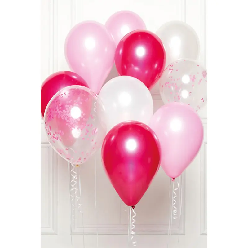 Bouquet palloncini in lattice mix Rosa perlato