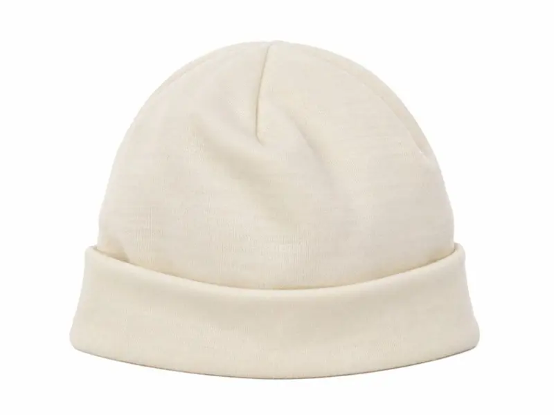 Cappellino Neonato in Merino e Seta (85% Lana Merino, 15% Seta Certificata Oeko-Tex)