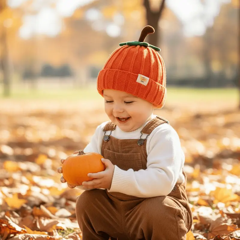 Cappellino Zucca Autunnale 0-6 Anni