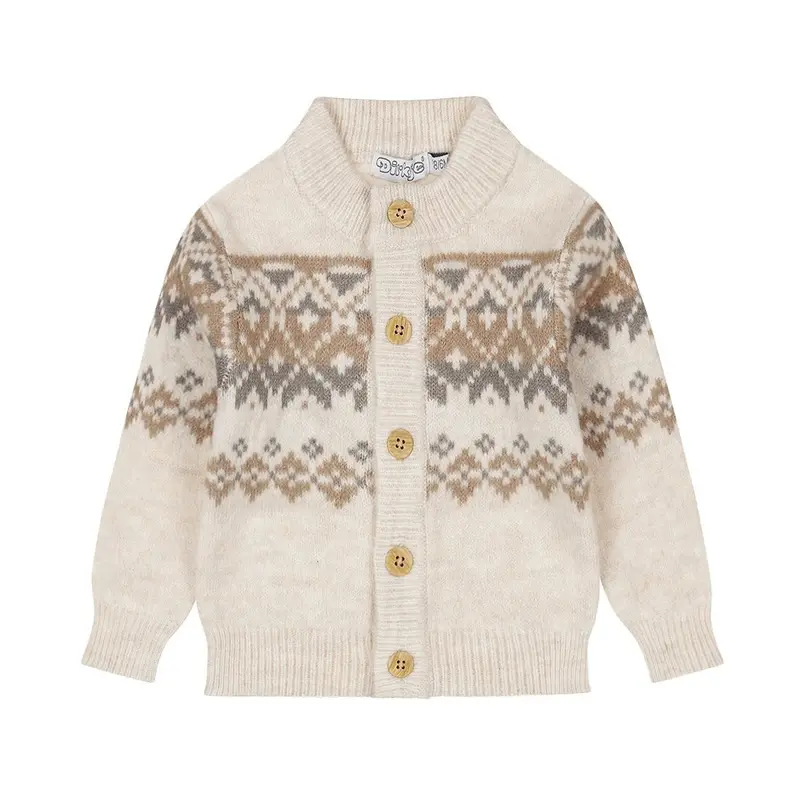 Cardigan Lavorato a Maglia Bambino Dirkje Bianco Sporco O56565