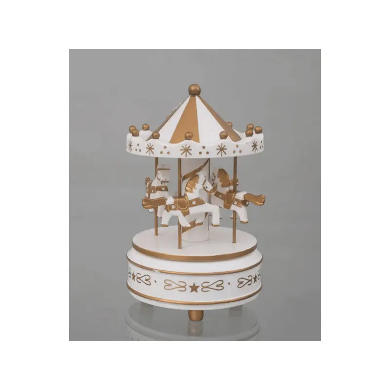 Carillon Giostrina 10 Cm Bianco/Oro Euronatale AC-1111