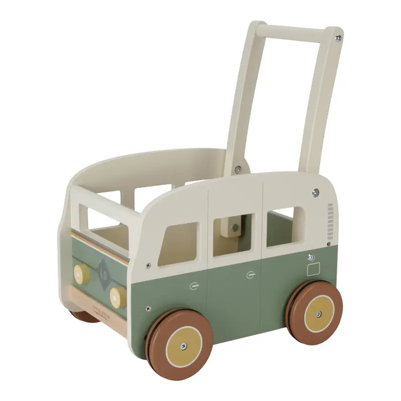 Carrellino primi passi Vintage CamperVan - In legno FSC