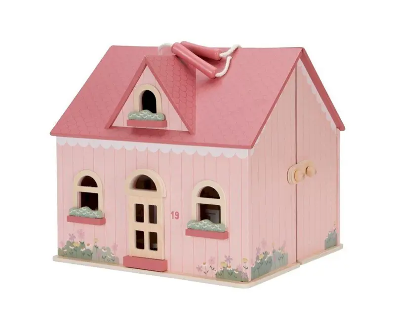 Casa delle Bambole Rosa Portatile Little Dutch