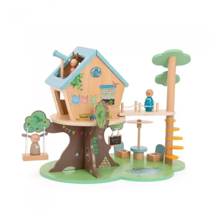 Casa sull'albero con mobili in legno - Legno FSC® - Dai 3 anni