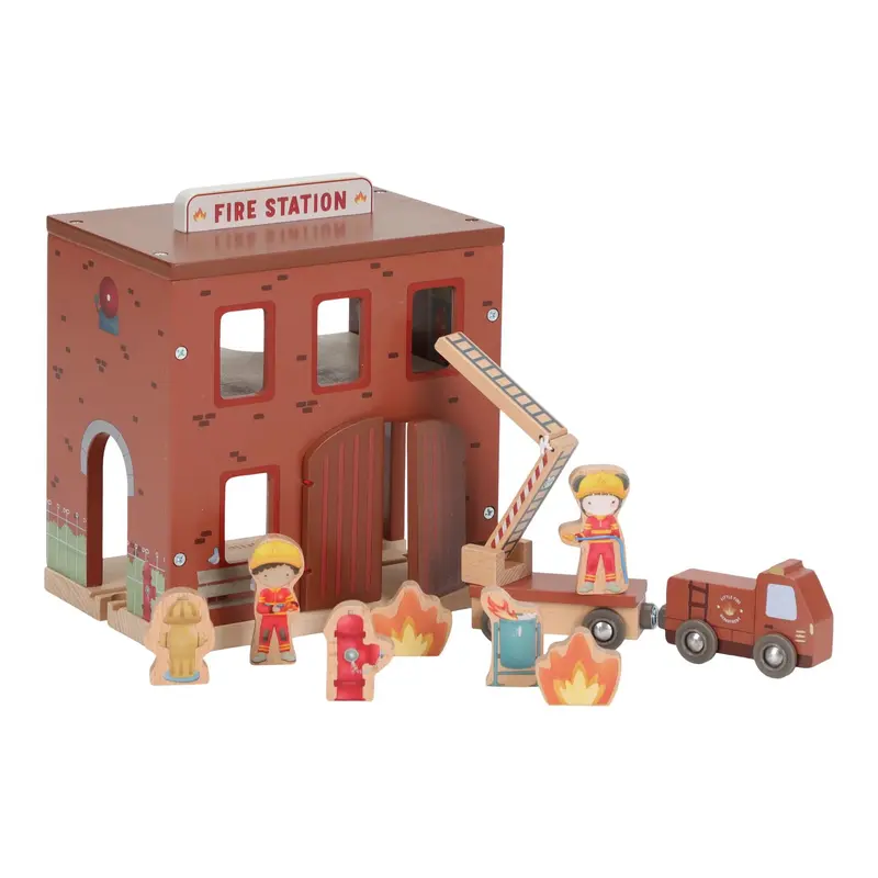 Caserma dei Pompieri in Legno Little Dutch – Rossa – Essentials