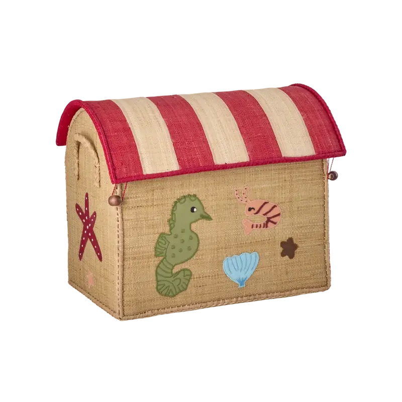 Casetta Contenitore in Rafia – Ocean Theme (Piccola) | Rice Denmark