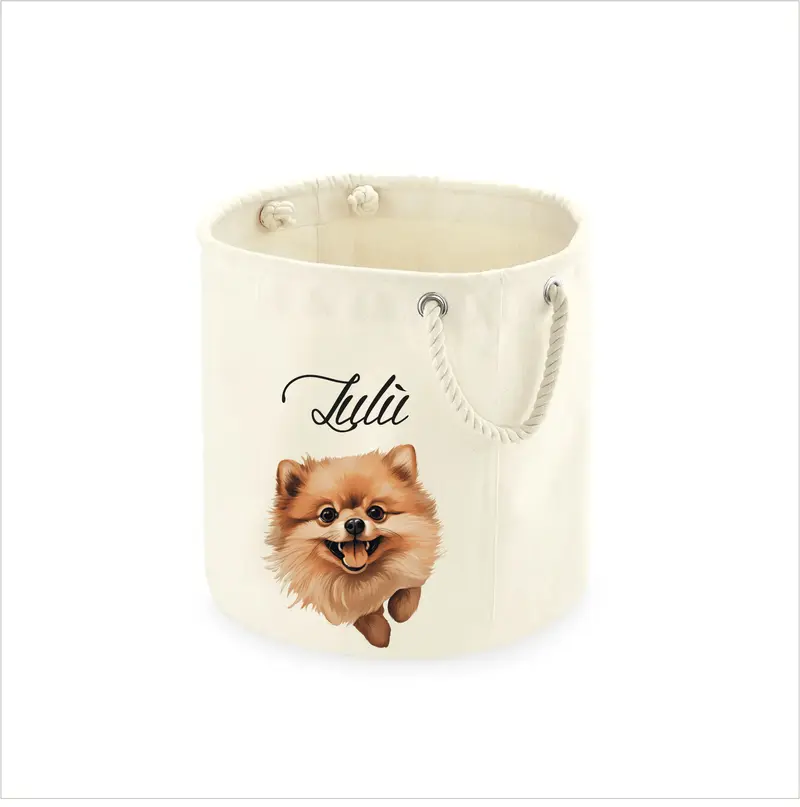 Cesta Porta giochi per Cani Volpino di Pomerania