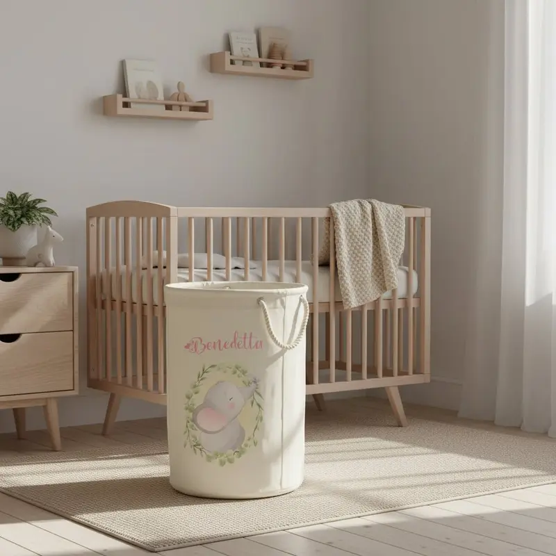 Ceste Portagiochi Morbide Personalizzabili Elefantino in cornice