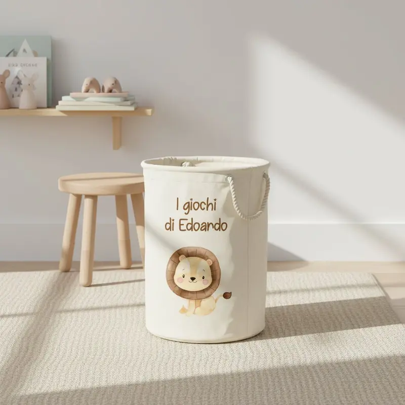 Ceste Portagiochi Morbide Personalizzabili Leone Cucciolo