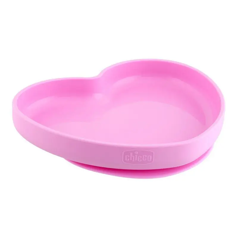 Chicco - Piatto Cuore Silicone Con Ventosa 9m+