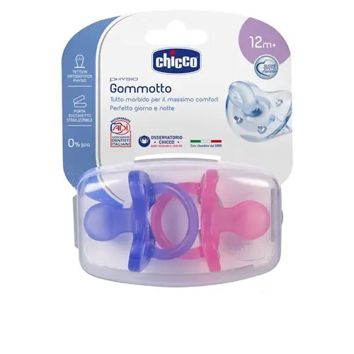 Chicco - Succhietto Gommotto Physio Soft in Silicone 2pz