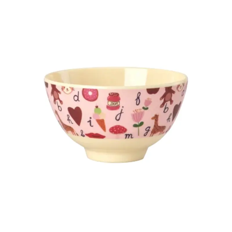 Ciotolina Bambini in Melamina RICE ABC Rosa 300 ml