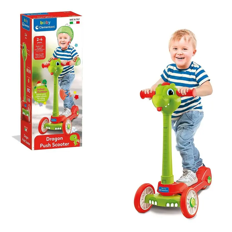 Clementoni Baby Dragon Push Scooter-Monopattino