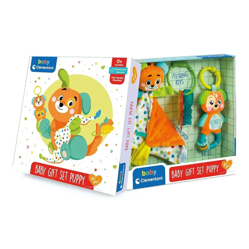 Clementoni Baby Gift Set Puppy Sonaglino Chiavi 17804