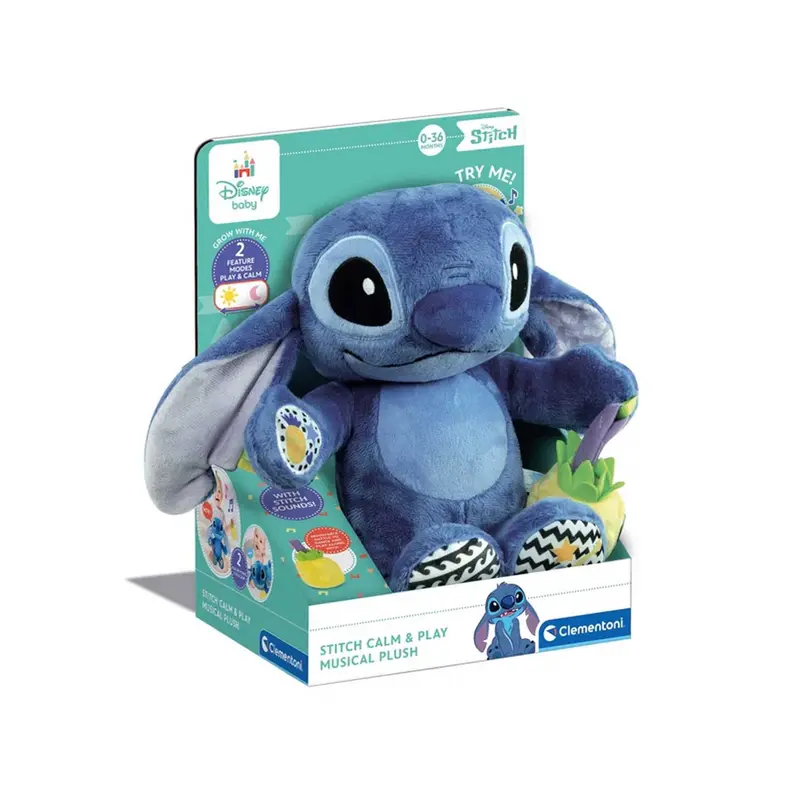 Clementoni - Baby Walt Disney Stitch Musical Plush