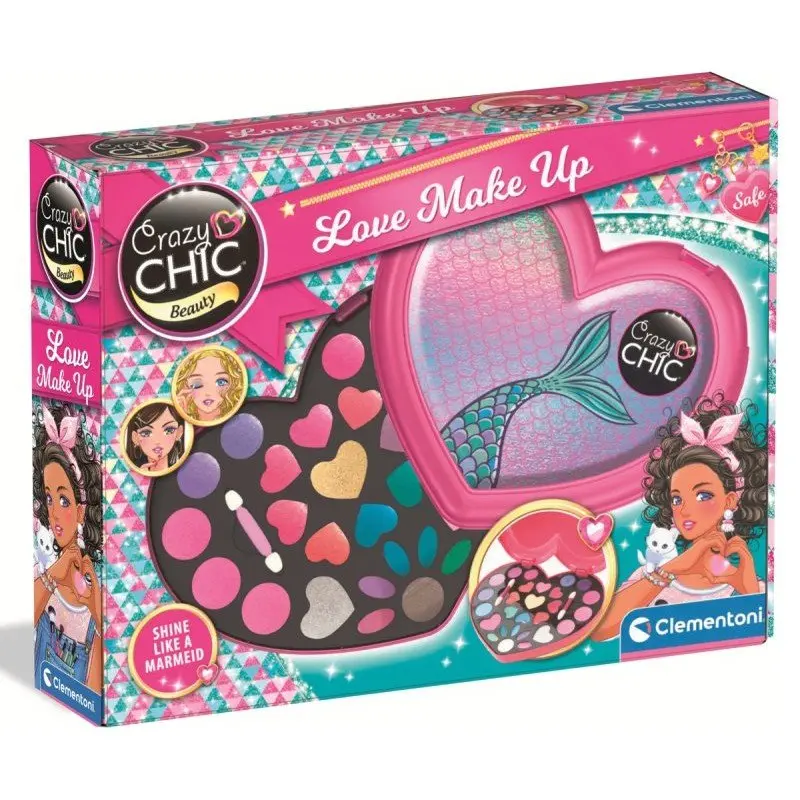 Clementoni Crazy Chic-Love Trousse Cofanetto Trucchi Lavabili 18781
