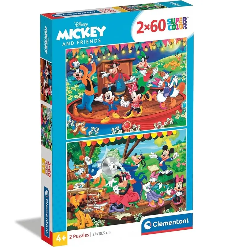 Clementoni Disney Mickey And Friends Supercolor Friends-2X60 (Include 2 60