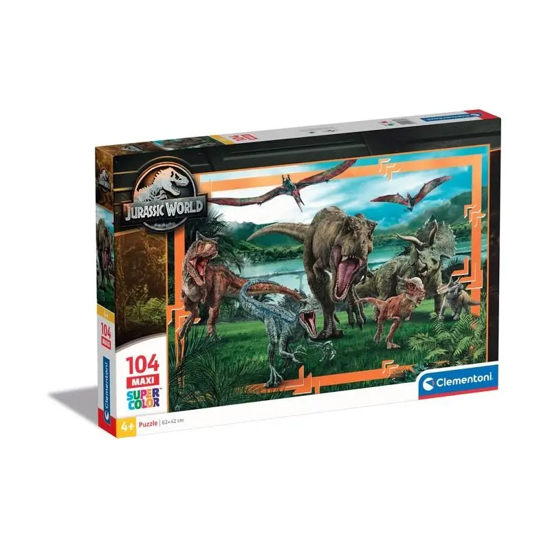 Clementoni Puzzle Jurassic World Supercolor World-104 Pezzi 23770