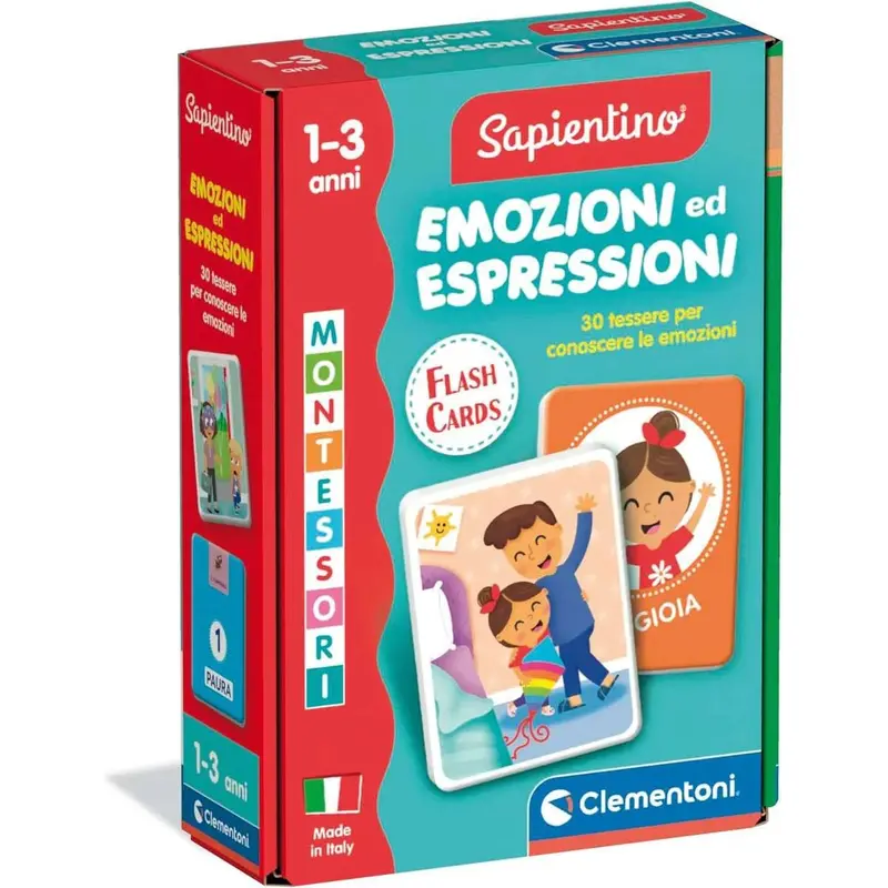 Clementoni Sapientino Baby Montessori Carte Emozioni ed Espressioni 30