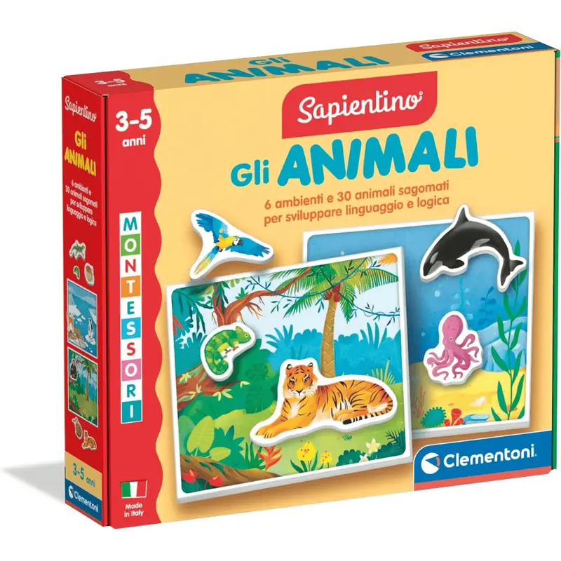 Clementoni Sapientino Montessori Gli Animali 3-5 Anni 16867