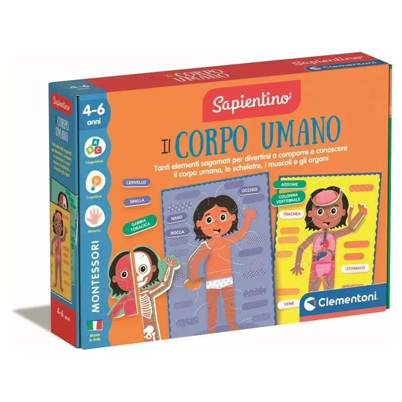 Clementoni Sapientino Montessori Il Corpo Umano Gioco Educativo 16876