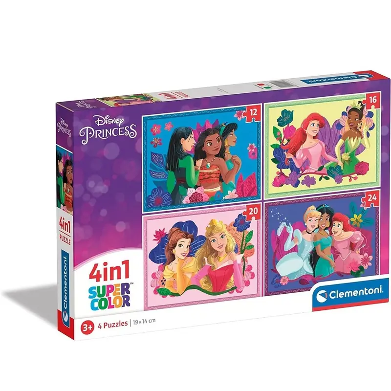 Clementoni Supercolor Disney Princess-4 12-16-20 e 24 21517