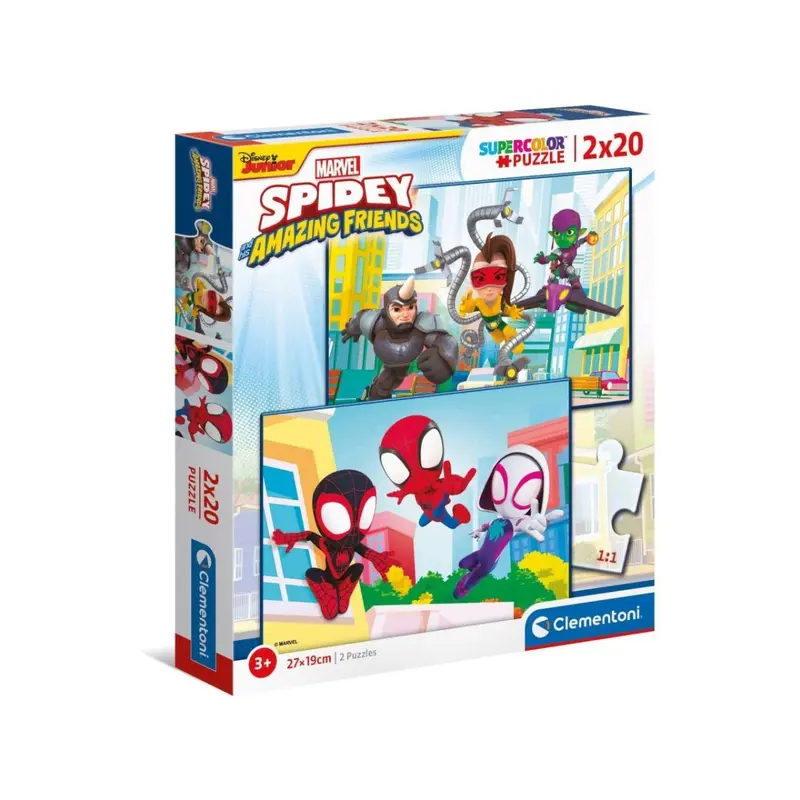 Clementoni Supercolor Puzzle Spidey and His Amazing Friends 2x20 pezzi 24794