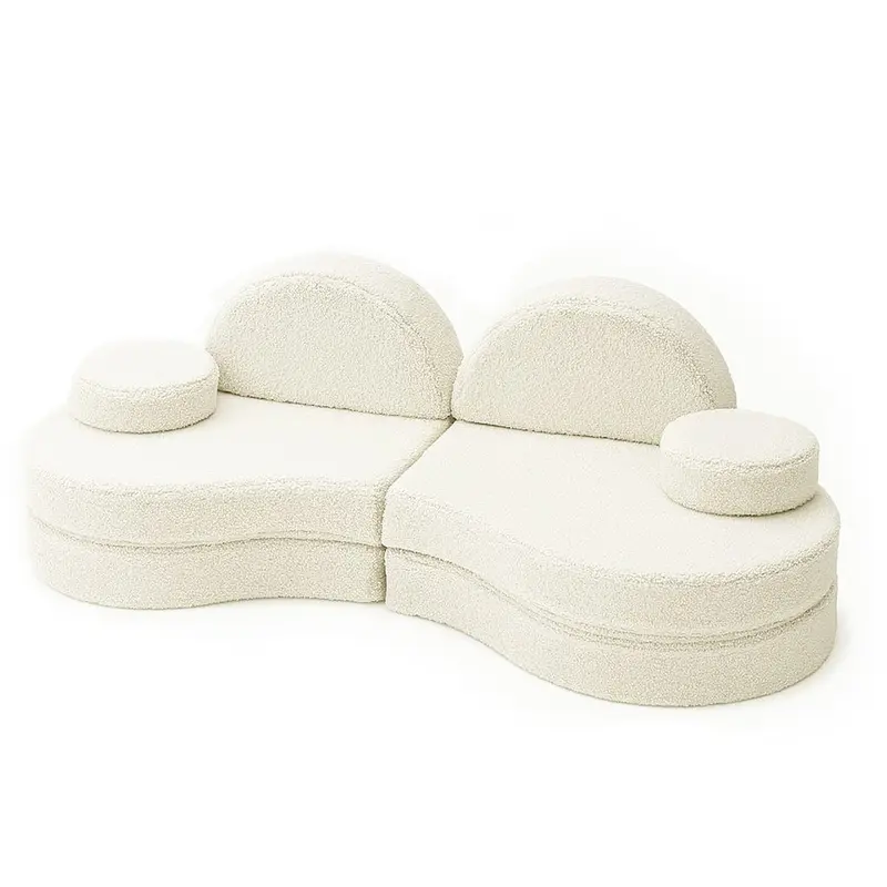 Coccolo - Modular Sofa for Kids - 6 Piece, Bearly Cream