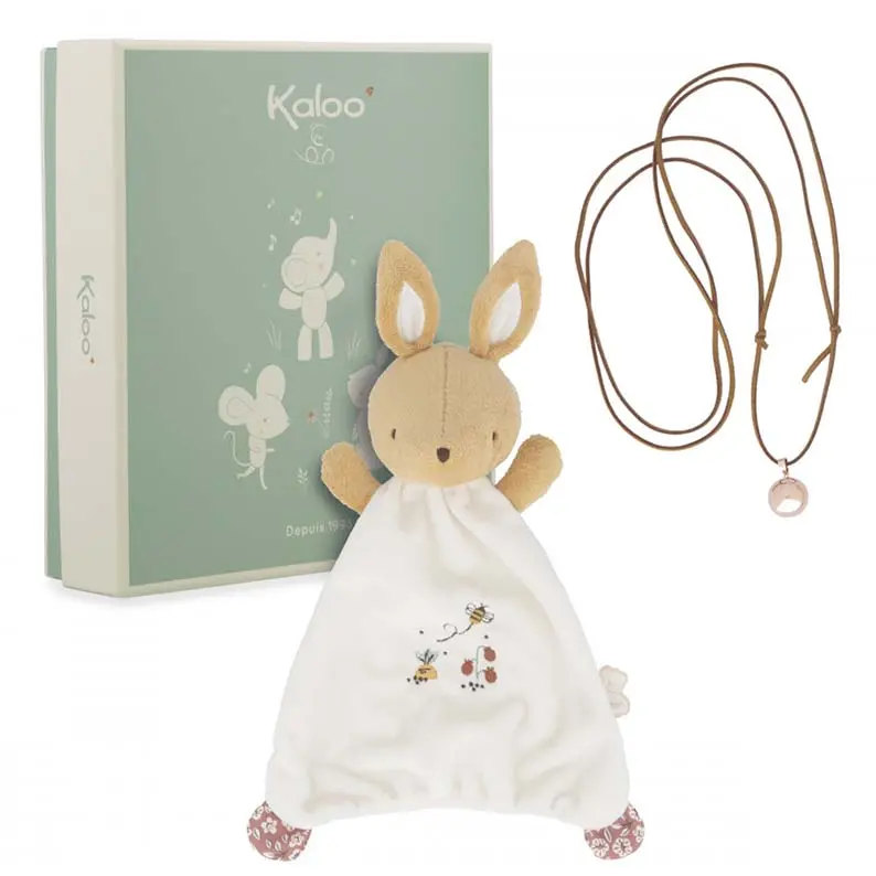 Cofanetto doudou coniglio con collana