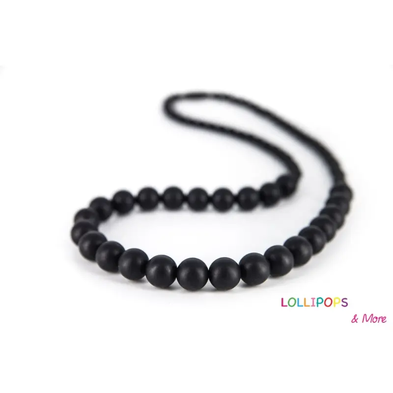 Collana da allattamento in silicone nera