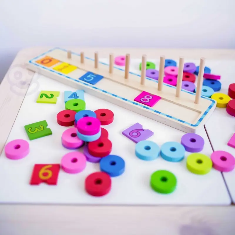 Colors and Count Puzzle - Wooden Montessori Toys