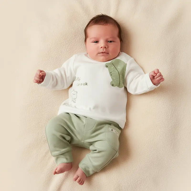 Completo in cotone per bambini Frog