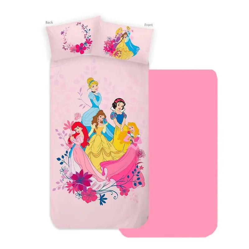 Completo Letto Lenzuola Principesse Bambina Disney Home AVE-1176