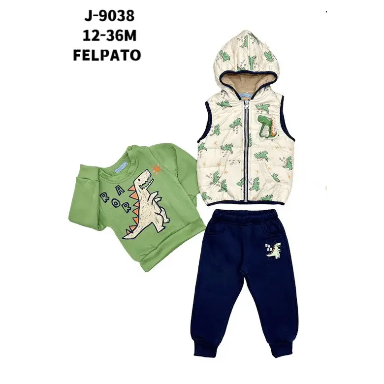 Completo Neonato 3 Pezzi Milk Pub J-9038 12-36 Mesi