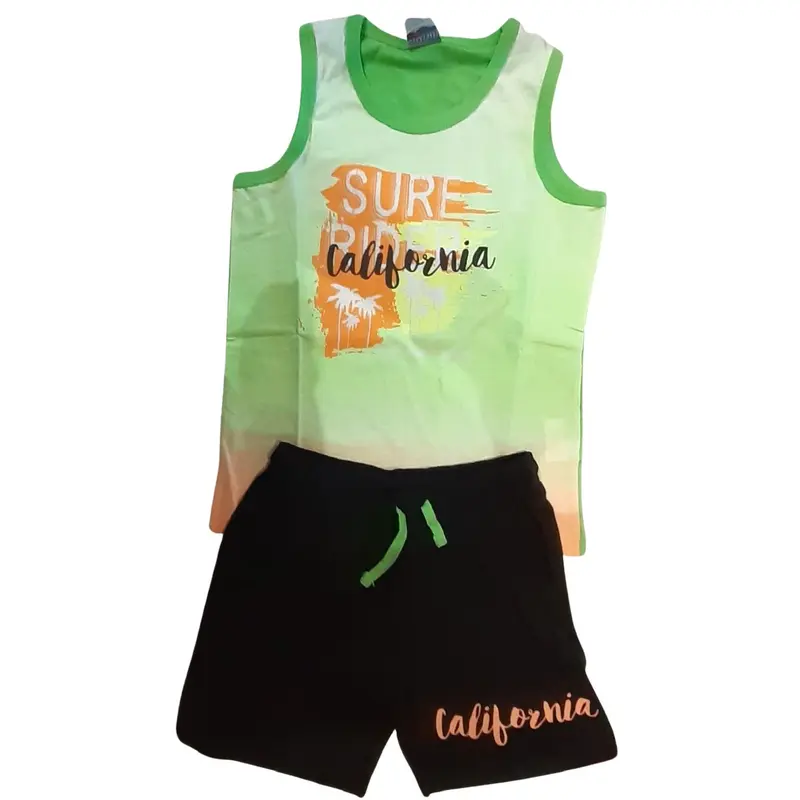Completo Summer Neonato Verde/Nero 32C6548 BE BOARD