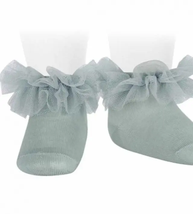 Condor - Calzini corti con bordo in tulle arraciato