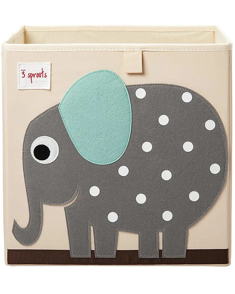 Contenitore Portaoggetti -ELEFANTE- Compatibile con Scaffali Ikea Kallax