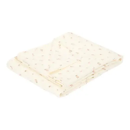 Coperta per culla in mussola leggera - Bianca - Giardino delle fate - Fiore delle fate110x140
