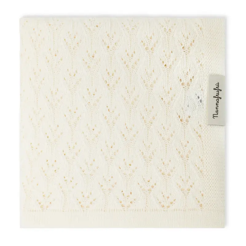 Copertina neonato Estiva Traforata (50% Cotone Biologico e 50% Bambù) - 80x100cm