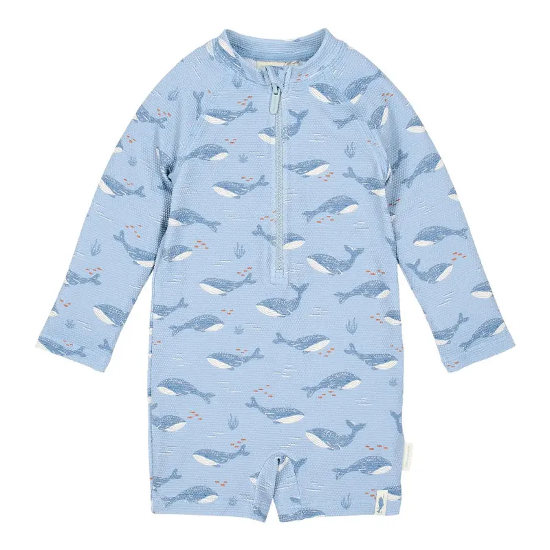 Costume da Bagno a Maniche Lunghe 'Ocean Splash' (Protezione UPF40+ e Zip)
