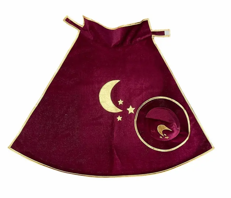 Costume da Mago Ratatam! Bordeaux – Mantello + Cappello + Bacchetta