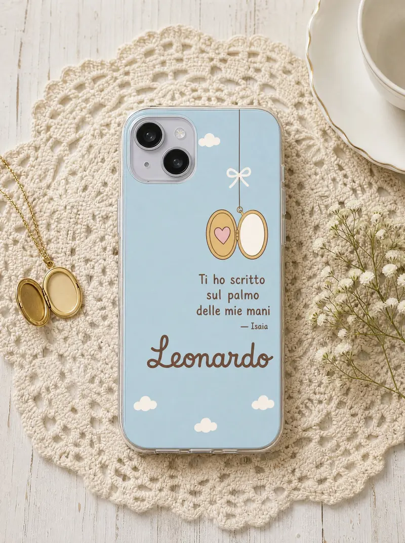 Cover per i nonni con nome «Ti ho scritto sul palmo delle mie mani»