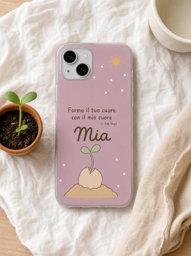 Cover per la mamma con nome «Formo il tuo cuore»
